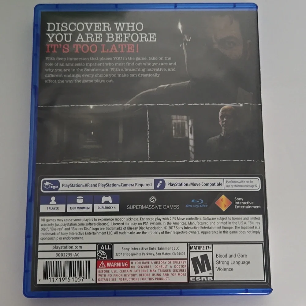 Sony PlayStation VR The Inpatient - Blue
